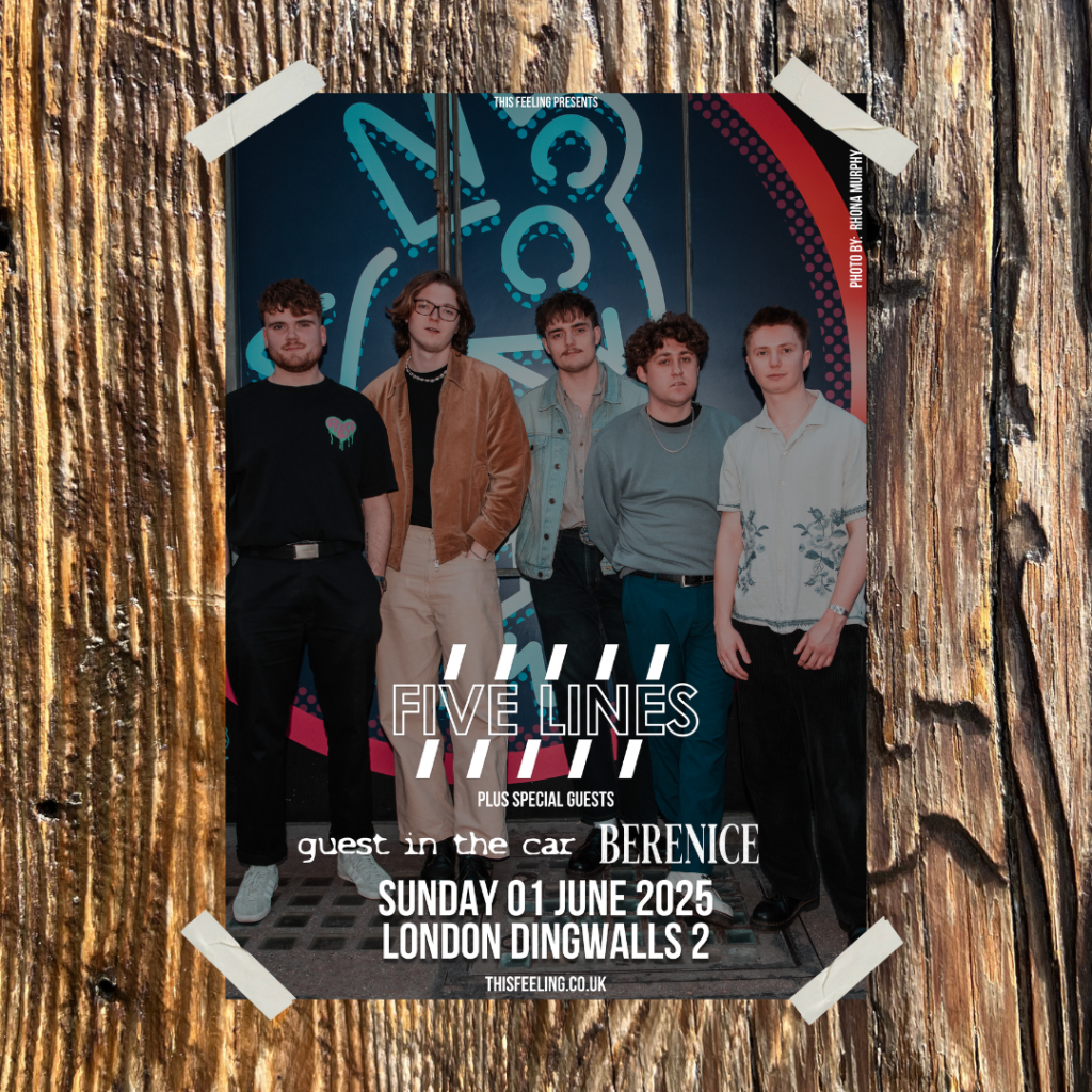 Five Lines are playing at Dingwall's on the 1st of June with special guests.