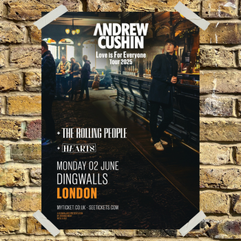 Andrew Cushin performing at Dingwalls on the 2nd of June.