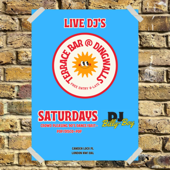 DJ Billy-Boy at Dingwalls on our terrace bar every Sunday!